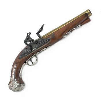 古式銃　装飾銃レプリカ　リアルウッド　全長112ｃｍ　重さ1.9㎏ＸZ 3447 Amazon.co.jp: DENIX フリントロック古式銃 レプリカ DX1228